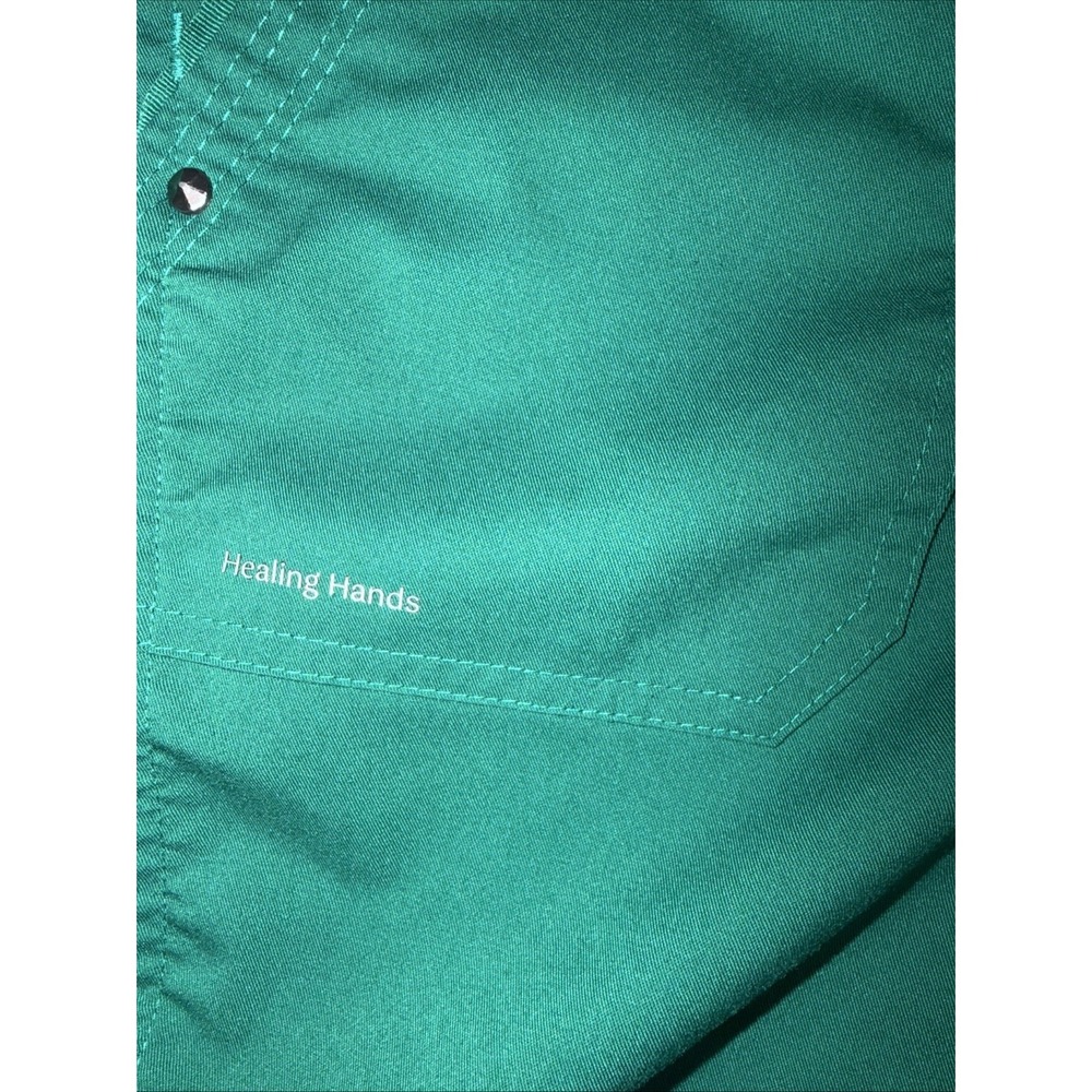 Healing Hands Womens Green Size S P Scrub Pants Polyester Spandex Cargo Pockets - Picture 7 of 14